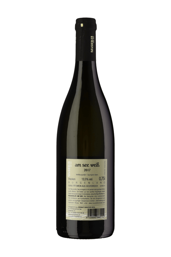 Weißweincuvée Am See weiß Rückseite