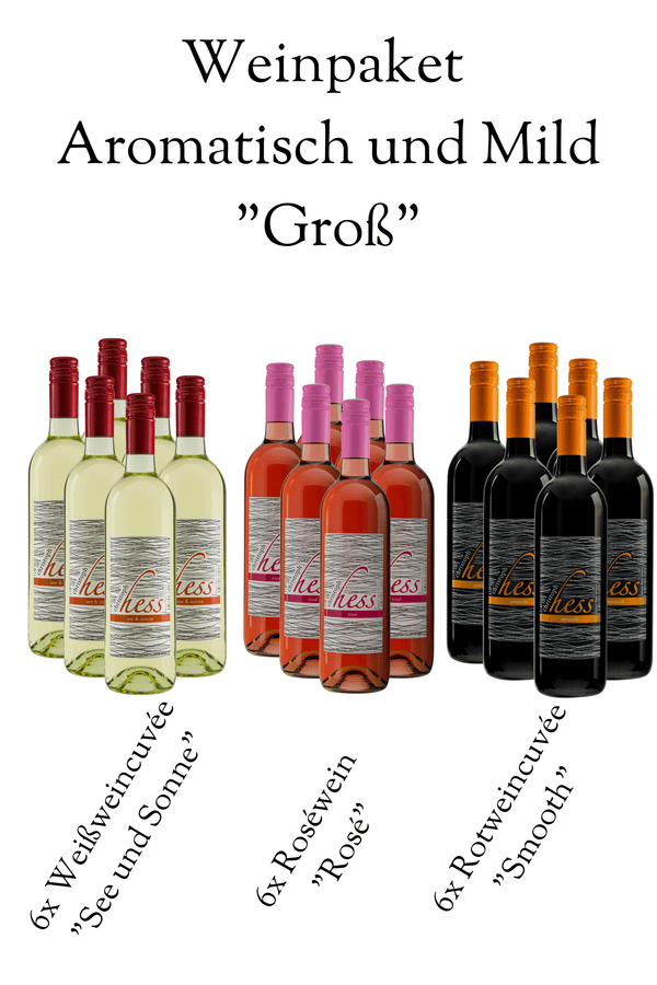 Weinpaket Probiersortiment Aromatisch und Mild