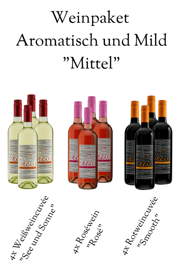 Weinpaket Probiersortiment Aromatisch und Mild