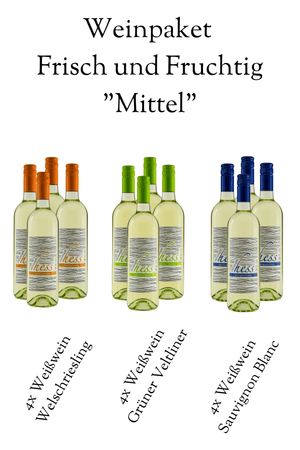 Weinpaket Probiersortiment Frisch und Fruchtig