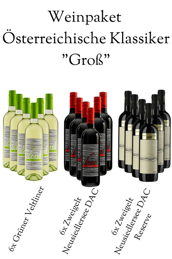 Weinpaket Probiersortiment Österreichische Klassiker