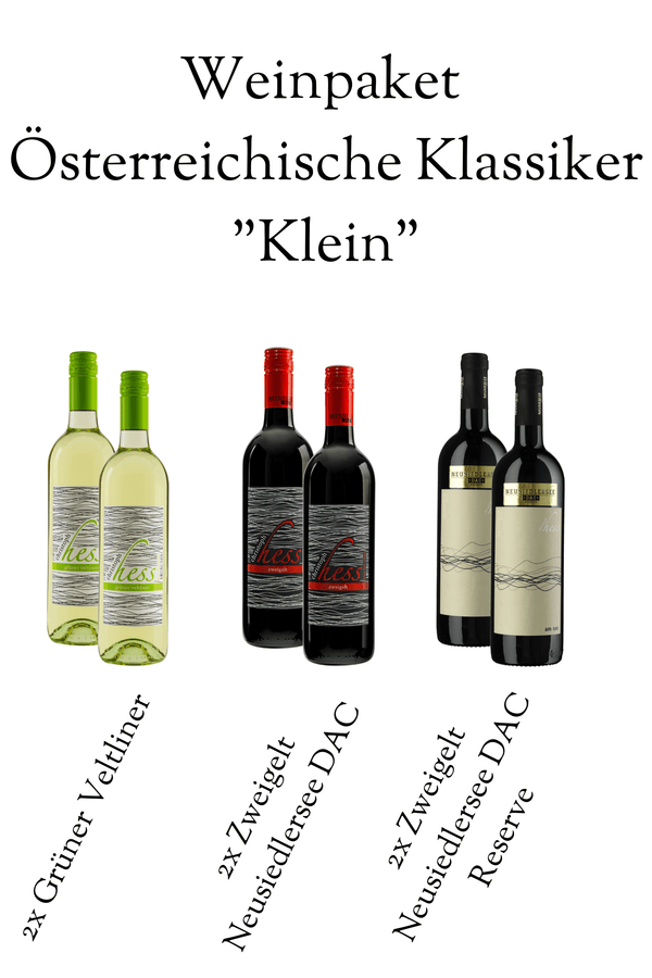 Weinpaket Probiersortiment Österreichische Klassiker