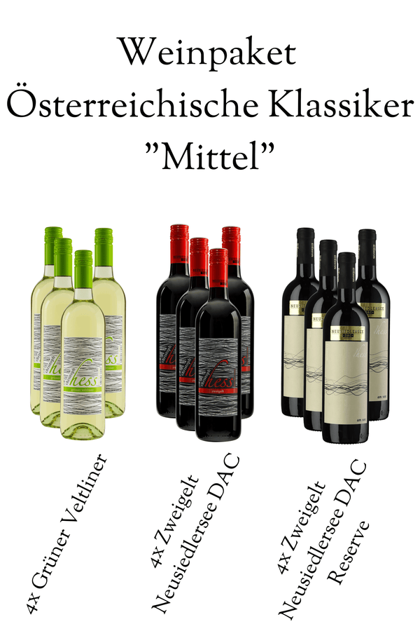 Weinpaket Probiersortiment Österreichische Klassiker